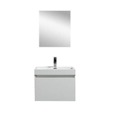 Eviva Drop 24 inch Wall Mount Modern Bathroom Vanity with Integrated Acrylic Sink Combination Bathroom Vanity Eviva